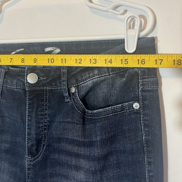 Seven7 Women’s Jeans Size 12 Blue Stretch Denim Mid Rise Slim Bootcut Zipper - Picture 5 of 16